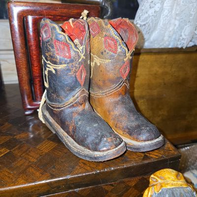 Sale Photo Thumbnail #443: Vintage Hood Rubber Company Child's Cowboy Boots