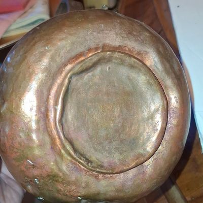 Sale Photo Thumbnail #514: Hand-Hammered Copper Pitcher - Arts and Crafts Era