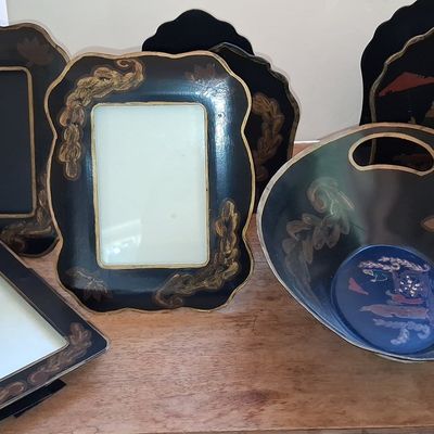 Sale Photo Thumbnail #749: Vintage Chinoiserie Toleware Collection