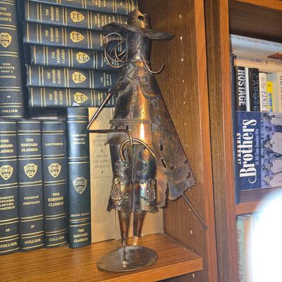Sale Photo Thumbnail #644: Vintage Don Quixote and Sancho Panza Metal Sculpture