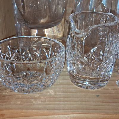 Sale Photo Thumbnail #611: Waterford Crystal Lismore Creamer and Sugar Set