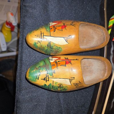 Sale Photo Thumbnail #924: Vintage Hand-Painted Wooden Klompen Souvenirs