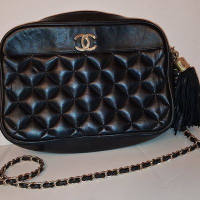 Sale Photo Thumbnail #4: Chanel Vintage Quilted Lambskin Tassel  Camera bag