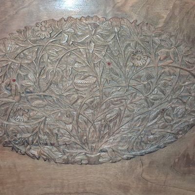 Sale Photo Thumbnail #116: Anglo-Indian Carved Hardwood Blanket Chest 41"x24"x24"