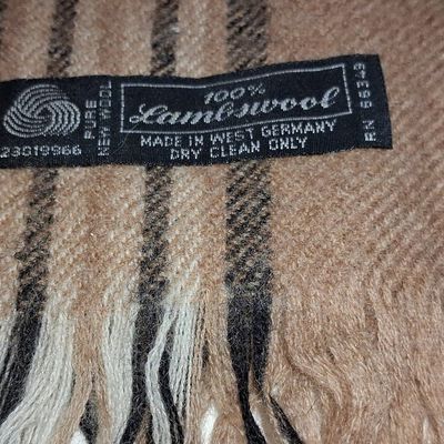 Sale Photo Thumbnail #887: Vintage West German Lambswool Plaid Scarf