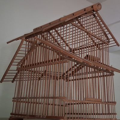 Sale Photo Thumbnail #471: Vintage Japanese Handcrafted Bamboo Birdcage (Torikago)