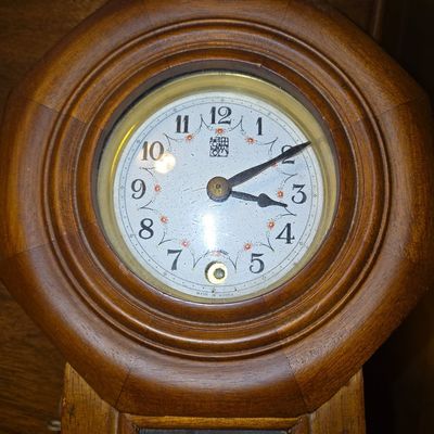 Sale Photo Thumbnail #543: Vintage Korean Regulator Wall Clock