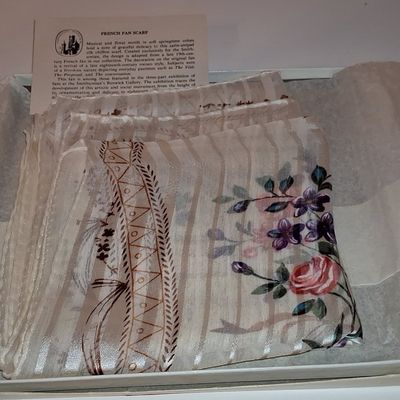 Sale Photo Thumbnail #930: Smithsonian Institution French Fan Silk Chiffon Scarf