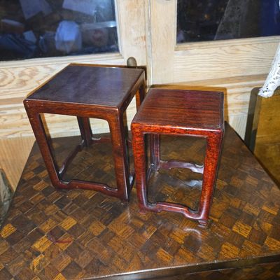 Sale Photo Thumbnail #95: Pair of Chinese Rosewood Display Stands