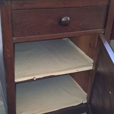Sale Photo Thumbnail #356: Vintage Wood Bedside Commode Cabinet