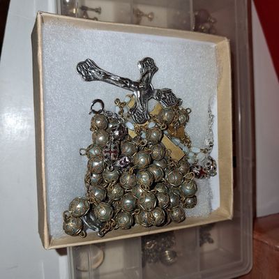 Sale Photo Thumbnail #714: Vintage Filigree Bead Rosary