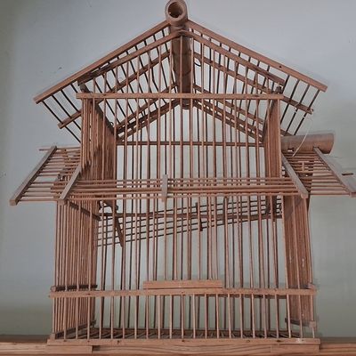 Sale Photo Thumbnail #469: Vintage Japanese Handcrafted Bamboo Birdcage (Torikago)