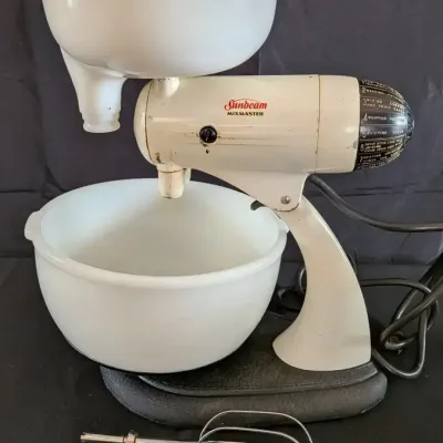 Vintage Sunbeam Mixmaster Stand Mixer with Juicer - Tested Working