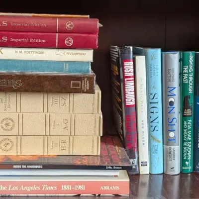 Reference Book Lot - Websters Dictionary, LA Times History