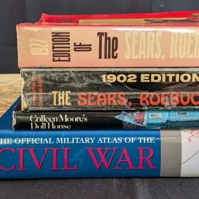 1902 Sears Roebuck Catalogue & Civil War Atlas Book Lot