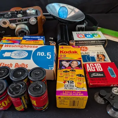 Vintage Film & Flash Photography Supplies Lot - Kodak & More