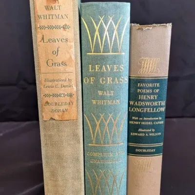 Classic Poetry Lot - Walt Whitman Leaves of Grass & Longfellow