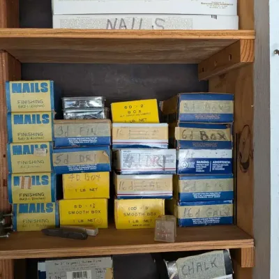 Fastener Hardware Lot - Nails, Screws, 