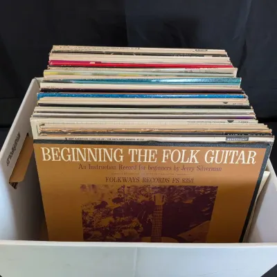 Vinyl LP Record Collection Box - Folk, Pop & Instructional