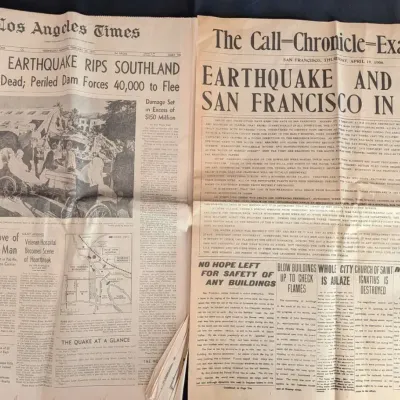 Historic Disaster Newspaper Lot - 1906 Quake, Titanic