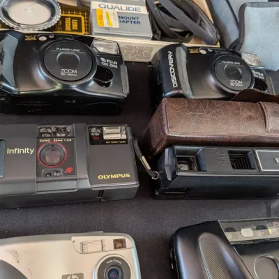 Vintage 35mm Film Camera Lot of 2 - Fujifilm & More