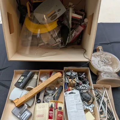 Vintage Tool Lot - Soldering Iron, Shaver Kit, GE Plug