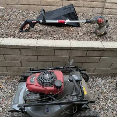 Poulan Gas Lawn Mower and Craftsman String Trimmer Lot