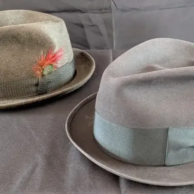 Vintage Fedora Lot of 2 - Dobbs Fifth Avenue & Stevens De Luxe