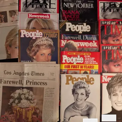 Princess Diana Funeral Magazine and Newspaper Collection