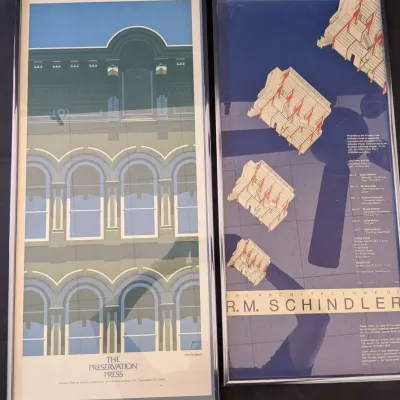 Framed Architecture Poster Lot - R.M. Schindler and More