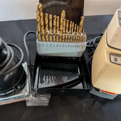 Vintage Black Decker Drill and Porter-Cable Sander Lot - Powers On