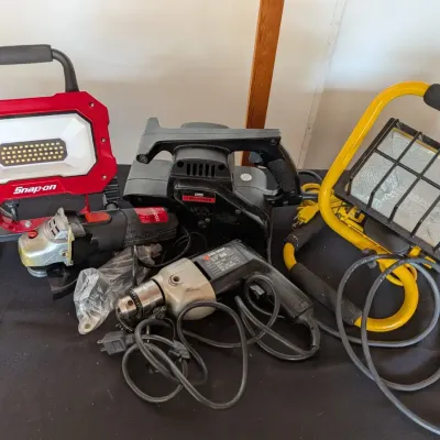 Power Tool Lot - Craftsman Sander, Angle Grinder, Drill - Tested & Working