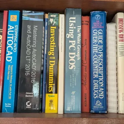 Technical Reference Book Lot - AutoCAD, Architecture, DOS