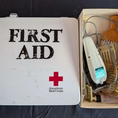 Vintage American Red Cross First Aid Box - 24 Units
