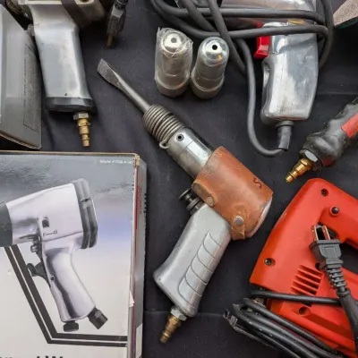 Alltrade Pneumatic Tool Lot - Air Sander and Impact Wrench