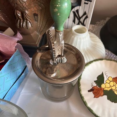1920s–1930s eggbeater made by A & J Kitchen company