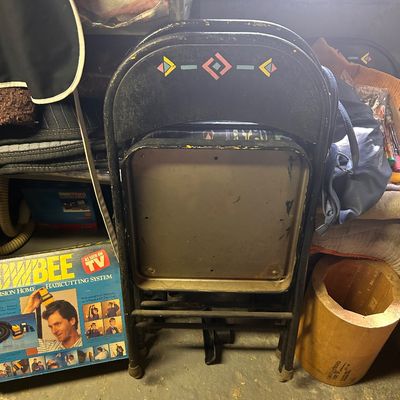 vintage metal folding chairs