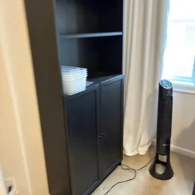 Bookshelf & fan