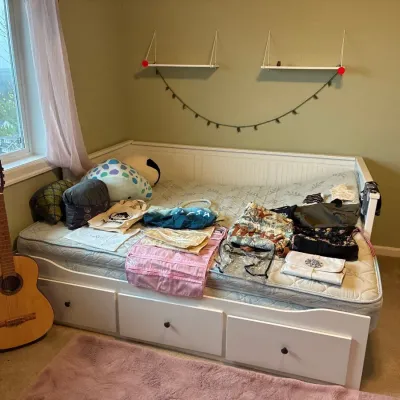 Bed with storage drawers