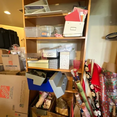 Bookshelves & office supplies