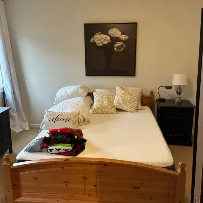 Queen size bedframe
(Mattress sold)