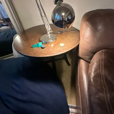 Round side table