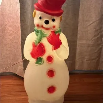 1970 s lighted snowman blow mold