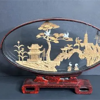 Hand carved oriental diorama