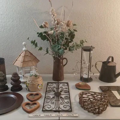 Decor #1 - Flower Vase, Mirror, Hourglass, Birdhouse+++