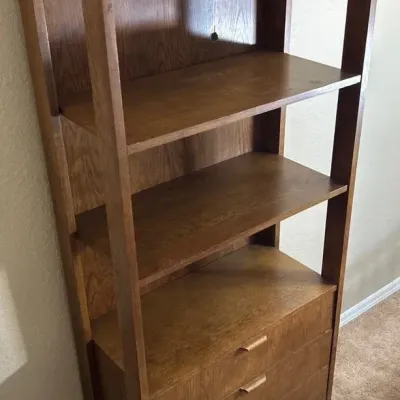 Dixie Wood 3 Drawer Bookshelf 32x15x76