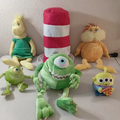 Kids Plushes - Dr Seuss, Monsters Inc, Toy Story