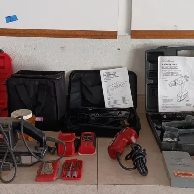 Huge Craftsman Power Tools - Nailer, Joiner, Multi-tool, Drill Driver, Engine Start+++