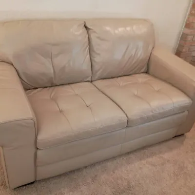 Modern Taupe Loveseat 64x36 By 34