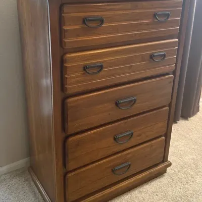Vintage Wood W/ Formica Top Dresser 34x18x48